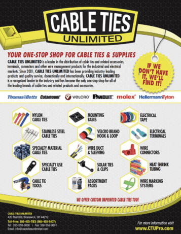 Download our line card Cable ties Unlimited Wholesale