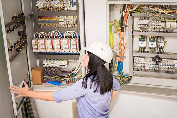 Telecomm cable ties and wire management worker